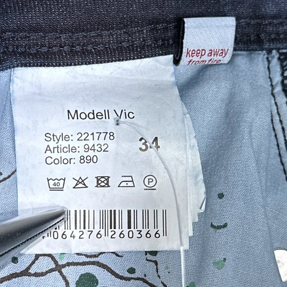 NWT Raffaello Rossi Slim Split Hem Navy Blue Denim Jeans EUR Size 34/US 4 - Picture 10 of 16